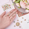 CRASPIRE 36Pcs 6 Colors Alloy Rhinestone Cabochons MRMJ-CP0001-08-3