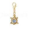 Tortoise Tibetan Style Alloy & Glass Beads Pendant Decorations HJEW-JM03216-4