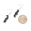 Natural Obsidian Chips Beaded Jewelry Set X-SJEW-JS01232-01-8