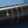 Ion Plating(IP) 304 Stainless Steel Cable Chain Necklaces NJEW-P248-01G-3