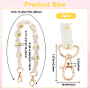Polyester Woven Flower Wrist Strap Lanyard HJEW-WH20010-03G-01-2
