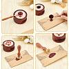 Brass Wax Seal Stamps with Rosewood Handle AJEW-WH0412-0173-3