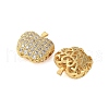 Brass Micro Pave Cubic Zirconia Charms KK-C086-11G-2