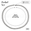 Stainless Steel Curb Chain Necklaces for Men Women NJEW-TAC0001-018-3