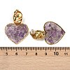 304 Stainless Steel Heart Dangle Stud Earrings EJEW-Z096-01G-B02-3