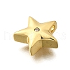 Brass Micro Pave Clear Cubic Zirconia Charms KK-B136-10G-04-2