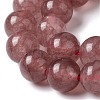 Natural Jade Imitation Strawberry Quartz Beads Strands G-B046-08B-4