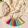 Bohemian Style Alloy & Polyester Tassel Jewelry Sets FS-WG07AC6-01-4