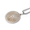 Non-Tarnish Praying Hand with The Lord's Prayer 304 Stainless Steel Pendant Necklace for Men Women NJEW-G098-01P-2