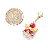 Angel Glass Pendant Decorations HJEW-MZ00214-09-3