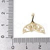 Hollow-Carved Design Fishtail Brass Pendants KK-V005-04G-3