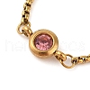 Mother's Day 304 Stainless Steel Birthstones Rhinestone Adjustable Slider Ring RJEW-M015-01G-2