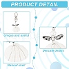 Angel Acrylic & Glass Pearl & Shell Pendant Decorations HJEW-GO00037-5