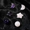 Natural Gemstone Healing Moon & Star & Round Ornaments AJEW-FS0001-12B-8