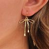Bowknot Brass Dangle Earrings FS-WGC797A-05-1