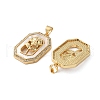 Brass Micro Pave Cubic Zirconia Pendants KK-U070-16G-2