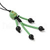 Halloween Theme Skeleton Glass Seed & Natural Black Onyx & Synthetic Turquoise Beaded Pendant Decorations HJEW-MZ00284-04-4