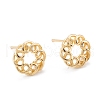 Brass Stud Earring Findings KK-K251-25G-1