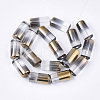 Half Electroplate Glass Beads Strands EGLA-S177-01C-2