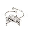 Non-Tarnish 304 Stainless Steel Open Cuff Ring RJEW-M167-04P-2