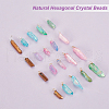 AHADERMAKER 2 Sets 2 Colors Electroplated Natural Quartz Crystal  Pendants G-GA0001-73-4