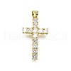 Brass Micro Pave Cubic Zirconia Pendants KK-Z100-32G-1