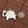 Zinc Alloy Pendant Cabochon Settings DIY-X0233-AS-LF-2