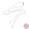 Rhodium Plated 925 Sterling Silver Cable Chains Necklace Makings STER-B001-03P-B-5