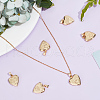 Beebeecraft 6Pcs Brass Locket Pendants KK-BBC0015-51-4