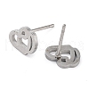Non-Tarnish 304 Stainless Steel Stud Earrings EJEW-M242-02C-P-2