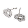 304 Stainless Steel Stud Earrings EJEW-M242-02C-P-2