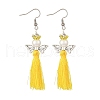 Angel 304 Stainless Steel Dangle Earrings EJEW-MZ00410-02-2