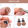 SOFPLATE 50Pcs Wood Stud Earring Finding FIND-SP0001-19B-6