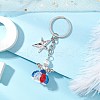 3Pcs Glass Angel Pendant Keychain KEYC-MZ00038-01-1