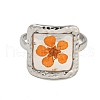 Brass Adjustable Rings for Women RJEW-G265-10P-3