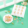 36Pcs 9 Colors Baking Paint Handmade Lampwork Pendants PALLOY-TA00157-5