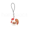 Glass Seed Bead Beaded Charm Mobile Straps HJEW-MZ00266-3
