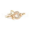 Brass Micro Pave Cubic Zirconia Pendants KK-Z107-11G-2