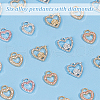 HOBBIESAY 48Pcs 6 Style Rhinestone Pandants ALRI-HY0001-03-4