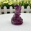Natural Fluorite Carved Healing Snake Figurines PW-WG18724-03-1