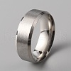 201 Stainless Steel Plain Band Ring for Men Women RJEW-WH0010-06G-MP-1