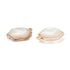 Natural White Shell Pendants KK-K252-05G-01-2