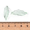Baking Painted Transparent Glass Pendants DGLA-N014-01E-3