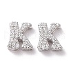 925 Sterling Silver Micro Pave Cubic Zirconia Beads STER-Z005-15P-K-1