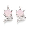 Brass Micro Pave Cubic Zirconia Pendants KK-N264-08P-1