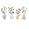 4Pcs Natural Mixed Gemstone Chips Tree of Life Display Decorations AJEW-JD00015-2