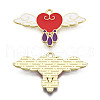 Alloy Enamel Pendants PALLOY-F286-12A-G-1