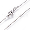Non-Tarnish 304 Stainless Steel Snake Chain Necklaces NJEW-L160-003B-1