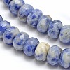 Faceted Natural Blue Spot Jasper Rondelle Beads Strands X-G-K090-05-1