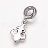 304 Stainless Steel European Dangle Charms OPDL-K001-31AS-2